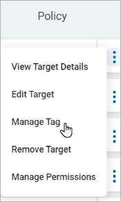Manage Tag from menu